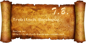 Trebitsch Bendegúz névjegykártya